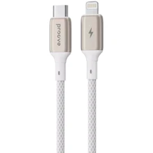 Кабель Proove Cable USB-C to Lightning Dense Metal 27W 1m White (CCDM27002102): Тип USB-C - Lightning