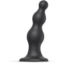 Насадка для страпона Strap-On-Me Dildo Plug Beads Black XXL: Назначение Вагинальные