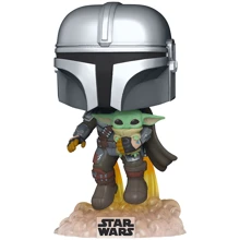 Игровая фигурка Funko Pop Star Wars Мандалорец, летящий с малышом (50959): Тип Персонаж мультфильма, фильма