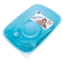 Комплект Georplast "Welcome" (м'ячик, лопатка, лоток) для кошенят 37х27х8.5 см (80500): Вид Открытый