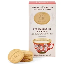 Печенье Miller's Elegant and English Клубника-Сливки 140 г (5014908010721): Вес нетто 140 г