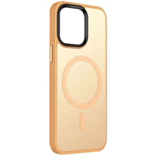 Чохол для iPhone Mobile Case TPU+PC Metal Buttons with MagSafe Colorful Peach for iPhone 13: Колір оранжевый