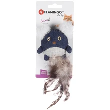 Игрушка для котов Flamingo Jeany Mouse мышь Джини с перьями и кошачьей мятой синяя (59130): Производитель Flamingo