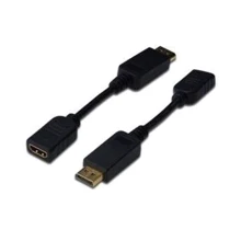 Адаптер Digitus Adapter DisplayPort to HDMI Black (AK-340400-001-S): Интерфейс подключения DisplayPort