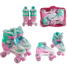 Раздвижные ролики квады Best Roller колеса PU R-206-75 S (29-33) Розовые: Цвет розовый