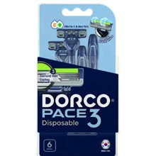 Dorco PACE Одноразовая бритва для мужчин 3 лезвия 6 шт.: Вид Бритвенные станки