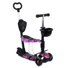 Самокат Best Scooter черно-розовый (71905): Количество колес 3