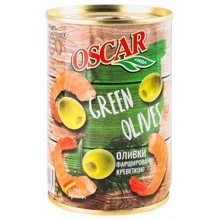 Оливки фаршированные креветками Oscar 300 г (8413552052465): Вес нетто 300 г