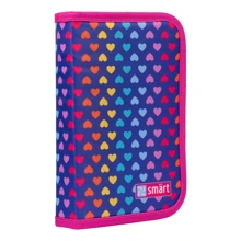 Пенал твердый SMART одинарный с клапаном HP-03 Rainbow hearts, фиолетовый (532824): Год выпуска коллекции 2022