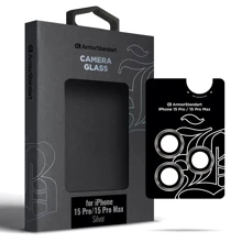Защитное стекло для iPhone ArmorStandart Tempered Glass Supreme Black Icon Silver Titanium for Camera iPhone 15 Pro / 15 Pro Max (ARM76593): Тип защиты экрана на камеру