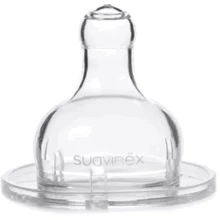 Соска силиконовая круглая Suavinex для густой пищи +4 мес. (300841): Поток переменный