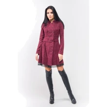 Платье FLFashion Селеста ЛПС 1581 50 бордовое повседневное до середины бедра: Состав Эластан, Полиэстер