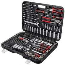 INTERTOOL ET-8233 Набор инструментов 1/2" & 3/8" & 1/4", 233ед., Cr-V STORM: Назначение набора слесарный