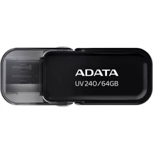 USB-флешка ADATA 64GB UV240 USB 2.0 Black (AUV240-64G-RBK): Стандарт USB USB 2.0