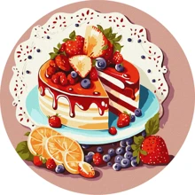 Картина за номерами Ідейка Фруктовий десерт ©art_selena_ua ø33 см (KHO-R1030): Виробник Идейка