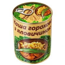Консервы L'appetit Каша гороховая с говядиной 350 г (4820177070172): Вес нетто 350 г
