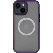 Чехол для iPhone Mobile Case TPU+PC Metal Buttons with MagSafe Dark Purple for iPhone 13: Цвет фиолетовый