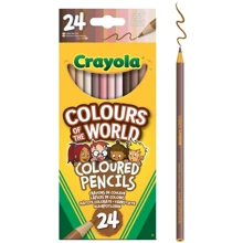 Набор цветных карандашей CRAYOLA Colours of the World, 24 шт (68-4607): Тип Цветные