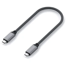 Кабель Satechi Cable USB4 C to C 100W 25cm Space Gray (ST-U4C25M): Тип USB-C - USB-C