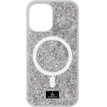 Чехол для iPhone Bling World Rock Diamond with MagSafe Silver for iPhone 16: Цвет серый