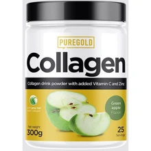 Pure Gold Protein Collagen Колаген зі смаком зелене яблуко 300 грам: Форма випуску порошок