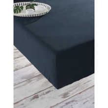 Простирадло на гумці SoundSleep Stonewash Adriatic dark blue темно-синя 160x200 см (93198530): Тип простирадло