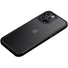 Чехол для iPhone Mobile Case TPU+PC Metal Buttons Black for iPhone 12/iPhone 12 Pro: Цвет черный