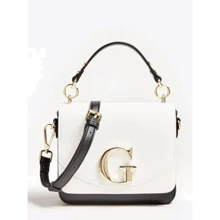 Жіноча сумка-сетчел Guess Genevieve Mini Crossbody Flap чорно-біла (HWGENVP0287-BML): Стать жіночий