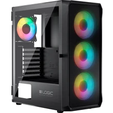 Корпус Logic concept PORTOS MESH+GLASS ARGB fans 4x120mm BLACK (AT-PORTOS-10-0000000-0002): Форм-фактор материнської плати ATX / Micro-ATX / Mini-ITX