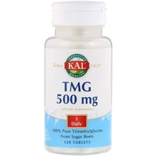 KAL, TMG, 500 mg, 120 Tablets (CAL70981): Тип Бетаина гидрохлорид