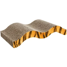 Когтеточка Flamingo Mawimbi Wave картон 40х21х8 см (43229): Размеры основания 40x21x8 см