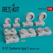Смоляні колеса RESKIT для літака B-57 Canberra (2 типи) RS48-0118: Виробник RESKIT