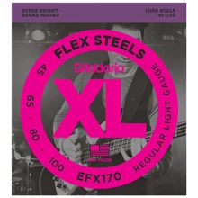 Струна для гитар Струны D`ADDARIO EFX170 XL FLEX STEELS LIGHT 45-100: Тип Комплект струн