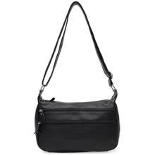 Женская сумка через плечо Borsa Leather черная (K1028a-black): Пол Женский
