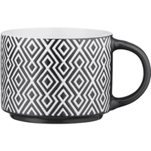 Кружка Ardesto Weaving F фарфор 330 мл Бело-черный (AR3473F): Форма цилиндр