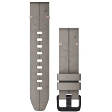 Ремешок Garmin QuickFit 20mm Watch Bands Shale Grey Suede Leather ( 010-12876-00): Цвет серый