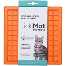 Коврик для медленного питания Licki Mat Playdate orange для кошек (9349785006076): Тип Поилки