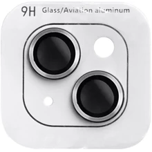 Защитное стекло для iPhone Epik Metal Classic Silver for Camera iPhone 15 / 15 Plus: Тип защиты экрана на камеру