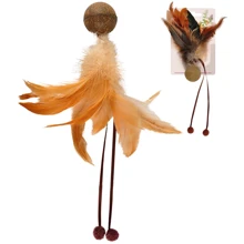 Іграшка з котячої м'ятою Flamingo Catnip Ball & Feather м'яч для котів: undefined undefined