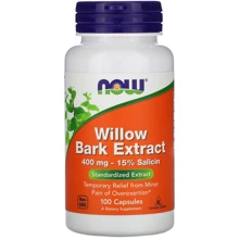 Now Foods Willow Bark Extract, 400 mg, 100 Capsules (NOW-04775): Форма выпуска Капсулы