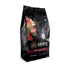 Сухой корм Savory Small Breed rich in Fresh Turkey & Lamb для собак малых пород 3 кг (30358): Тип Сухой корм