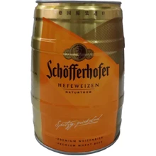 Пиво Schofferhofer светлое нефильтрованное 5% 5 л (PLS_4053400277394): Объем, л 5