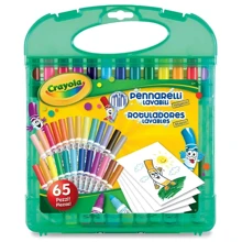 Портативний набір для малювання в кейсі з міні-фломастерами Crayola (washable) та папером (04-5227): Виробник Crayola