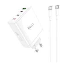 Зарядное устройство Hoco Wall Charger 3xUSB-C+USB N31 with USB-C Cable White: Особенности USB-C, Быстрая зарядка, Power Delivery (PD)