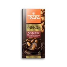 Шоколад Trapa INTENSO чорний 70% з мигдалем, 175г: Вага, г 175