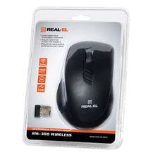 Мышь REAL-EL RM-300 Black/Grey: Интерфейс подключения Wireless