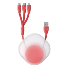 Кабель Baseus USB Cable to Lightning/microUSB/USB-C Lets Go Little Reunion Adjustable 3A 85cm Red (CAMLT-TY09): Тип USB Cable - Lightning/microUSB/USB-C