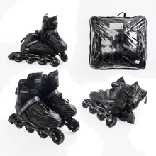 Раздвижные ролики Best Roller колеса PU 74384-М (34-38) Черные: Цвет черный