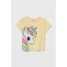 Футболка H & M 1912-7965351 110-116 см жовта: Тип футболки