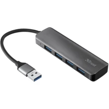 Адаптер Trust Adapter Halyx USB to 4xUSB Grey (23327_TRUST): Колір сірий
